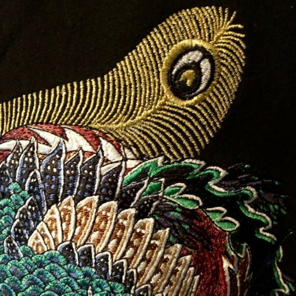 Eleven Paris Nolan Embroidered Feather Sweatshirt - Black/Multi - L - Picture 8 of 10